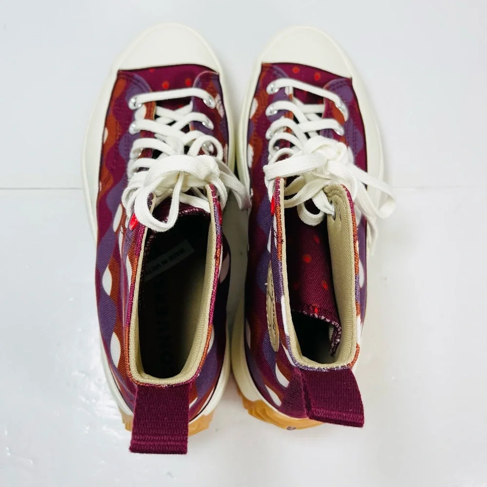 Converse Run Star Hike Hi Women’s Platform Sneakers Size 9.5 Dark‎ Beetroot